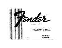 Fender Precision-Special-1981 - Owners Manual